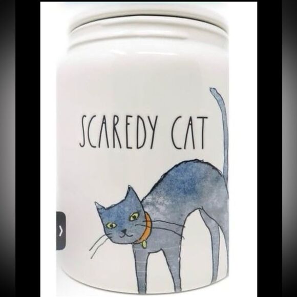 Rae Dunn Scaredy Cat Canister - Picture 1 of 1